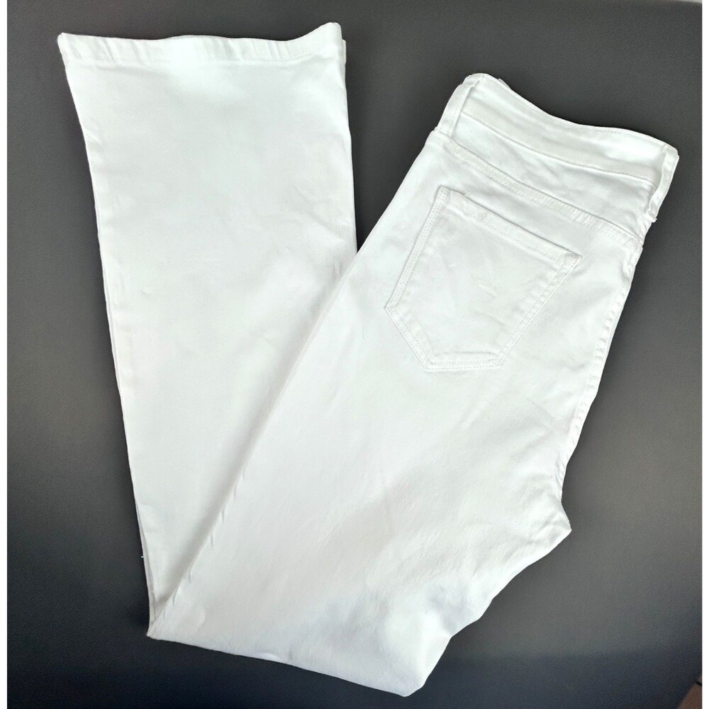 Boston Proper White Denim Wide Leg Jeans Size 10 - Picture 5 of 11